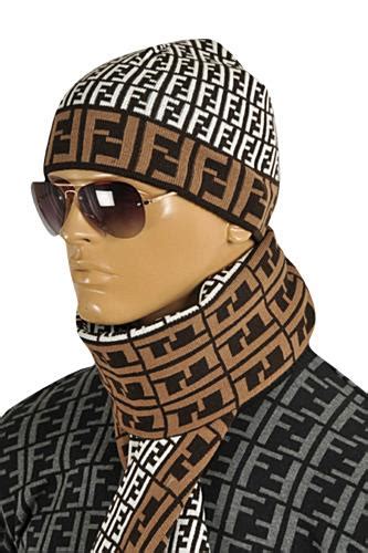 fendi scarf mens|fendi hat and scarf set.